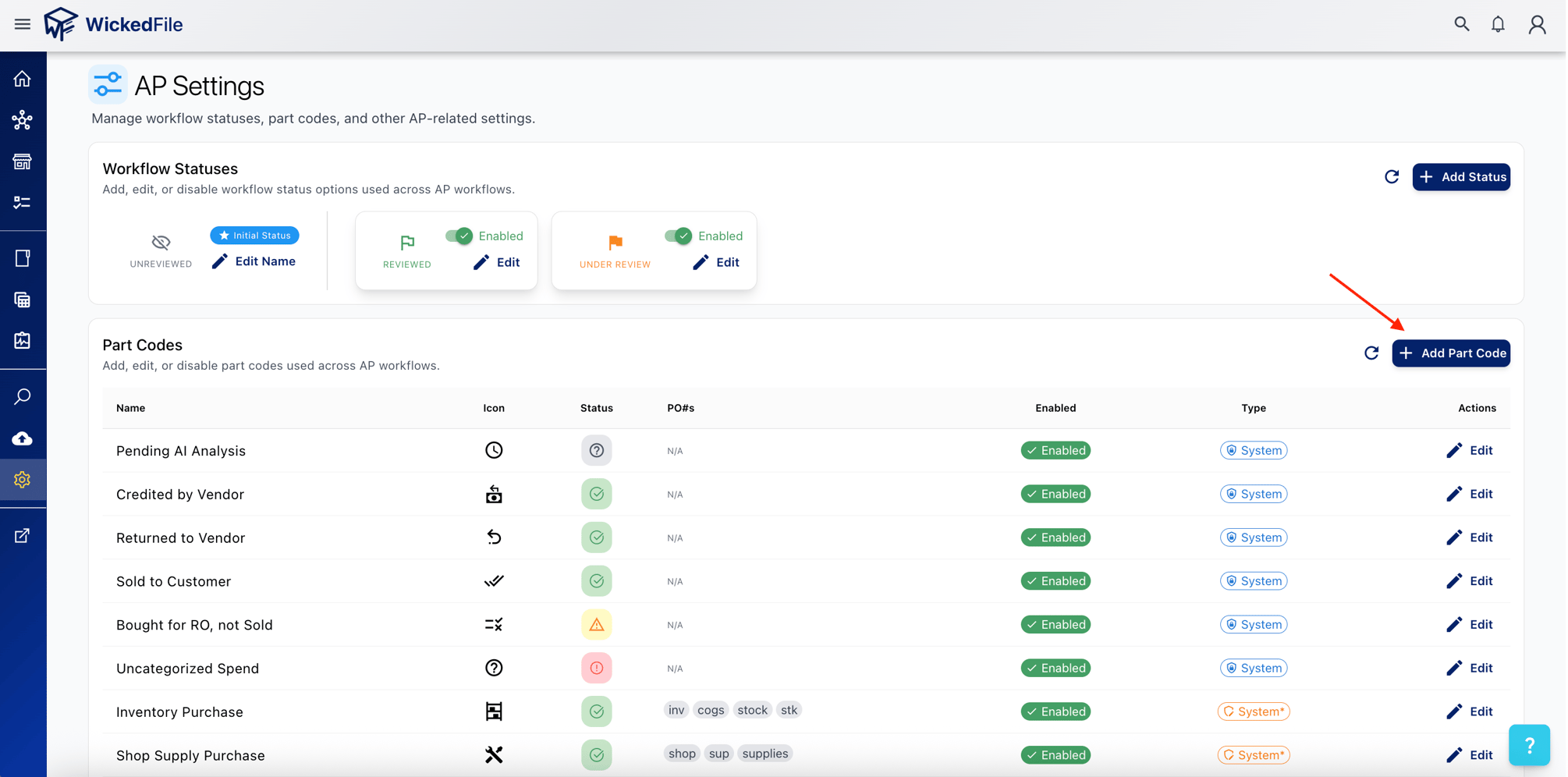 Custom Codes & Workflow Statuses in the AP Hub